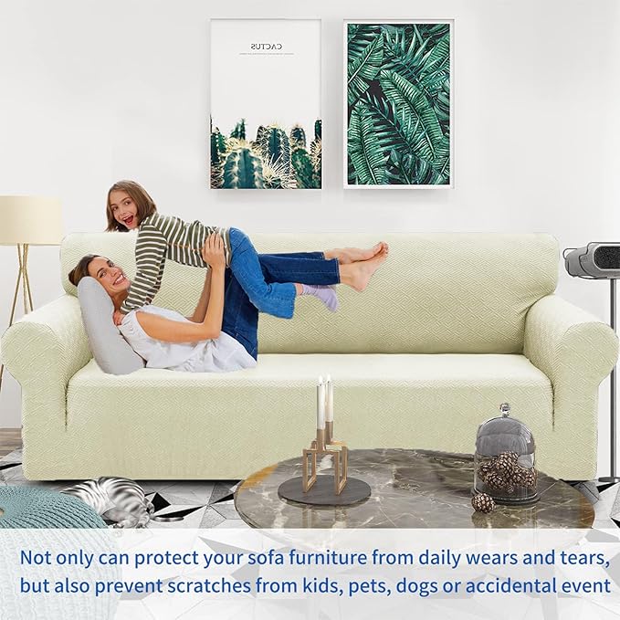 ZNSAYOTX 1 Piece Jacquard Couch Covers - Image 2