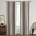 MIULEE 100% Blackout Linen Curtains by MIULEE