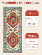 SERISSA Boho Washable Runner Rug, 2x5 Rug Runner Non-Slip Vintage Orange - Image 6