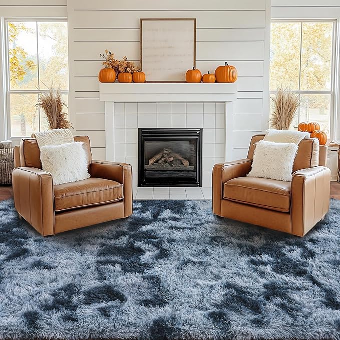Pionblank 8x10 Rug for Living Room, Fuzzy Plush Large Area Rug, Fluffy Modern - Image 3