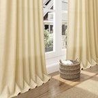 Nanspring Cream Yellow Curtains 120 Inches Long - Image 5