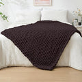 Bigacogo Chunky Knit Throw Blanket by Bigacogo