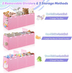 Extra Large Toy Box with Lids, Collapsible Storage Chest, 40"x16"x16" Pink