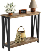 ChooChoo Farmhouse Console Table, Narrow Sofa Table for Entryway, 40 Inch