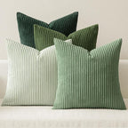 MIULEE Boho Farmhouse Sage Green Throw Pillow Covers 20x20 Inch Set of 4 by MIULEE