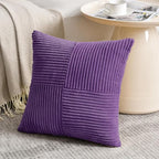 Fancy Homi 2 Packs Purple Decorative Throw Pillow Covers 16x16 Inch - Image 2