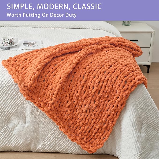 Bigacogo Chunky Knit Throw Blanket - Image 3