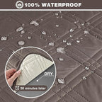 TAOCOCO 100% Waterproof Oversized Loveseat Recliner Cover, Non Slip Split Couch - Image 3