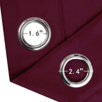 LEMOMO Burgundy Red Thermal Blackout Curtains/52 x 95 Inch/Set of 2 Panels Room - Image 6