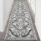 HEBE Hallway Runner Rug 2'x8' Washable Vintage Distressed Area Rugs Non Slip by HEBE
