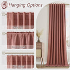 Guken 100% Blackout Curtains 120 Inch Length 2 Panels Set - Image 6