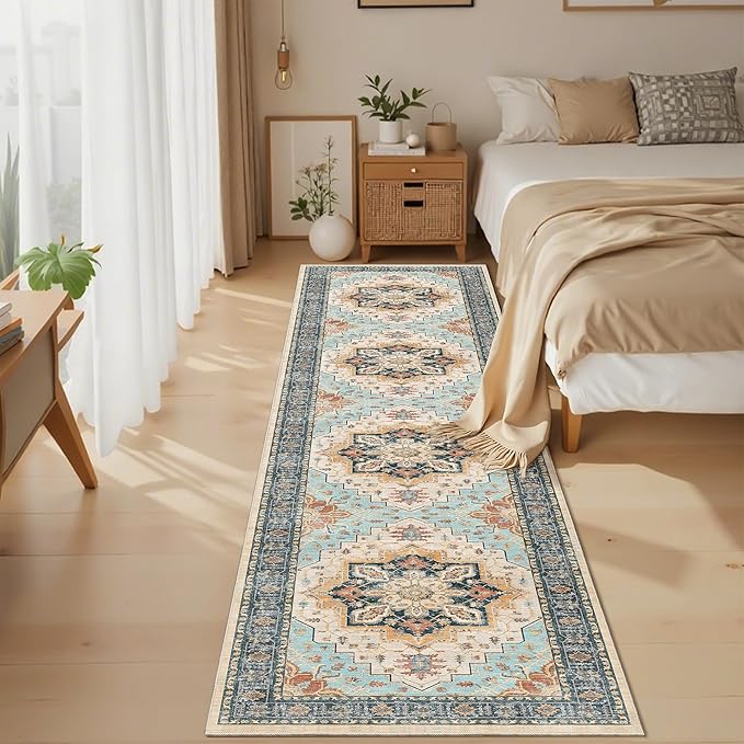 Madane Runner Rugs for Hallway 2x10 Long Washable Non-Slip Hallway Runner Rug - Image 4