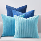 Topfinel Blue Decorative Throw Pillow Covers 16x16 Inch Set of 4, Soft Accent by Topfinel