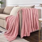 BEDELITE Fleece Blanket Twin Size – 3D Ribbed Jacquard Soft and Warm Decorative - Image 9