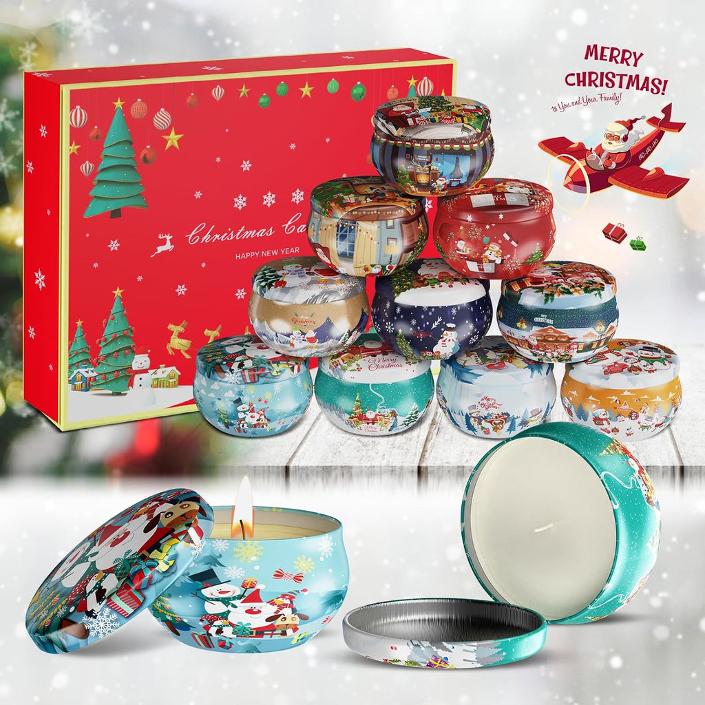 Christmas Candles Gifts for Women, 12 Bulk Scented Candles Set