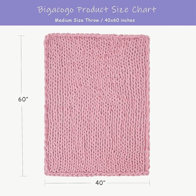 Bigacogo Chunky Knit Throw Blanket - Image 2