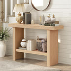 MAHANCRIS Modern Console Table, 39.4" Rectangular Entryway Table, Natural
