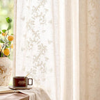 jinchan Evelyn Embroidered Linen Curtains by JINCHAN