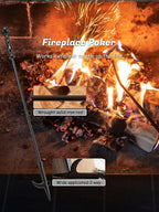 Lichamp Fireplace Tools Set, 5-Pieces Indoor Outdoor Sturdy Fire Place Poker Sets with Retro Handle, FTS25BK