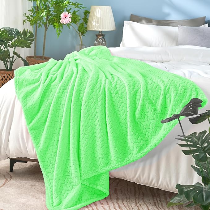 inhand Mint Green Fleece Throw Blanket - Image 4