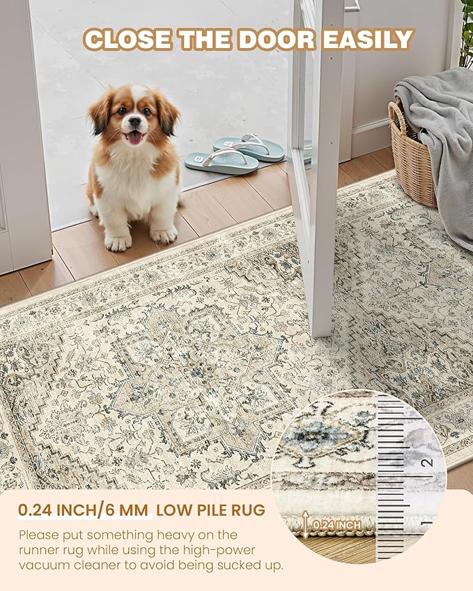 Hallway Runner Rug 2x12, Extra Long Washable Runner Rugs - Image 6