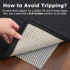 KOZYFLY Runners for Hallways 2x5 ft Washable Kitchen Runner Non Slip Rubber - Image 5