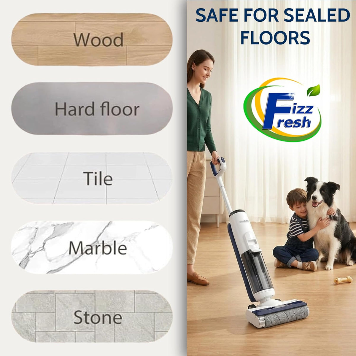 Floor Cleaning Solution Refill Compatible with Tineco, 68 fl oz Unscented, Pet Urine Odor, Robot Vacuum Mop, Cordless Wet/Dry Vacuum Mop, iFLOOR Series, FLOOR ONE S3/S5/S6/S7/S9