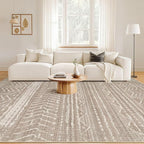 Nakagishi 10x14 Area Rugs Living Room: Washable Boho Large Neutral Modern Soft - Image 4