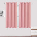LEMOMO Blackout Curtains 52 x 63 inch/Pink Curtains Set of 2 Panels/Thermal by Lemomo