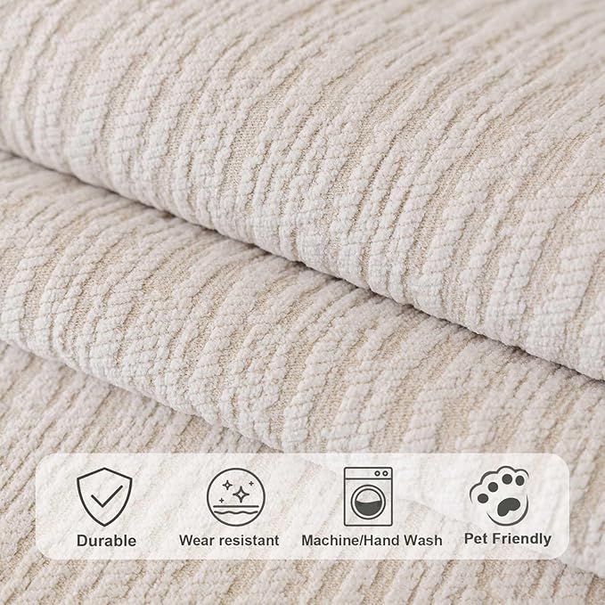 Soft Waterproof Chenille Cover Washable, Non Slip Sectional Sofa Covers - Image 4