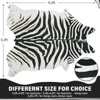 AROGAN Western Faux Fur Zebra Rug, 5.2x6.3 Feet Premium Animal Skin Print Rug - Image 2