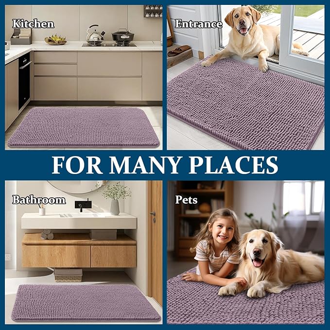 OLANLY Dog Door Mat for Muddy Paws 48x30, Absorbs Moisture and Dirt, Absorbent - Image 8