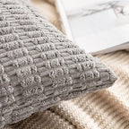 MIULEE Pack of 2 Corduroy Decorative Throw Pillow Covers 16x16 Inch Soft Boho - Image 3