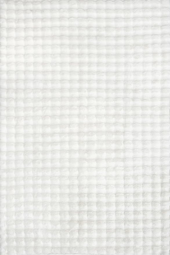 nuLOOM Jeni Off-White, Solid Faux Rabbit, Fluffy and Cozy, High Traffic - Image 3