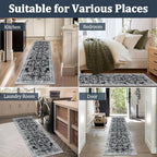 Yamaziot Washable Runner Rug 2x6 – Non Slip Boho Floral Hallway Runner Rug - Image 7