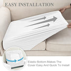 Couch Cushion Covers for Sectional Sofa L Shape Washable Separate Seat Chaise - Image 5