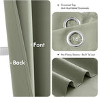 MIULEE Sage Green Blackout Curtains - Image 4