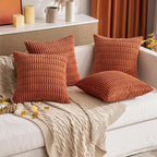 MIULEE Pack of 2 Corduroy Decorative Throw Pillow Covers 18x18 Inch Soft Boho - Image 7