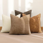 MIULEE Pack of 4 Brown Couch Throw Pillow Covers 18x18 Inch Soft Decorative - Image 2