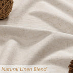 Guken 100% Blackout Linen Curtains 100 Inch Length 2 Panels Set - Image 6