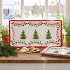 Christmas Tree Melamine Serving Trays 14.5" Holiday Party Platter
