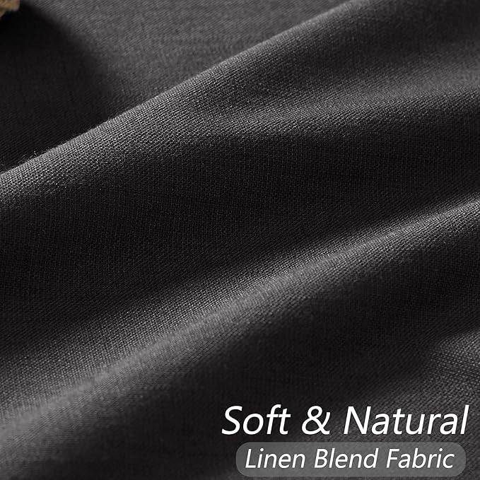 Guken Black 100% Blackout Curtains 108 Inch Length 2 Panels Set - Image 3