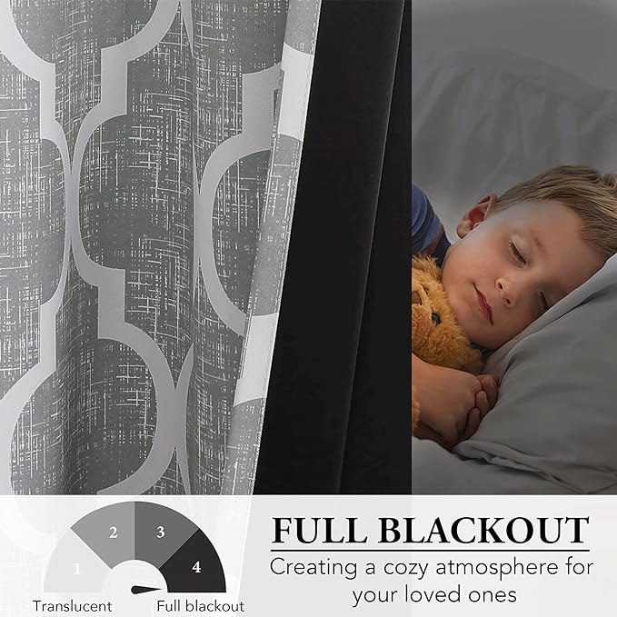 Beauoop 100% Blackout Curtains 84 Inches Long - Image 6