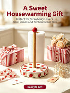 Ceramic Strawberry Paper Towel Holder Countertop Cute Kitchen Accessories