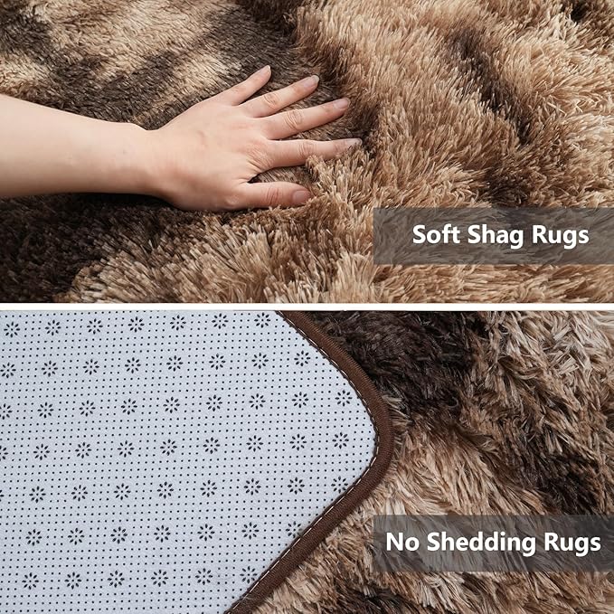 Shag Area Rugs for Bedroom Living Room, 5X8 Ultra Soft Fluffy Area Rugs for Dorm - Image 4