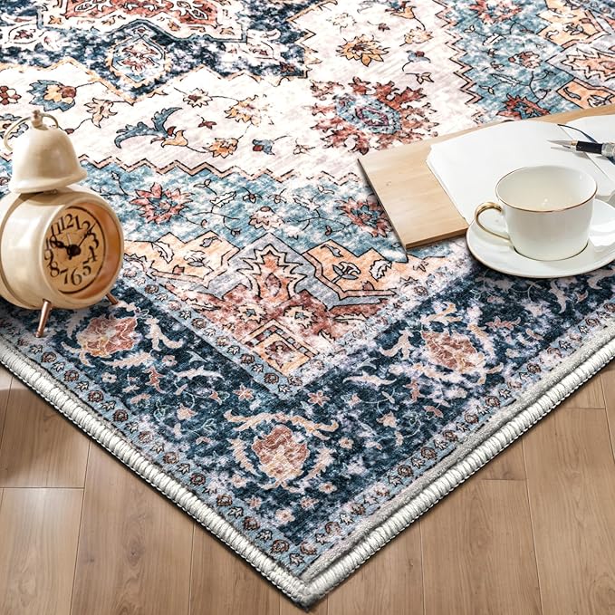 SERISSA 5x7 Boho Area Rug, Washable Large Rugs - Image 7