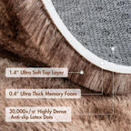 4x6 Ft Shag Brown Area Rug for Bedroom Living Room, Tie-Dyed Ultra Soft Fluffy - Image 8