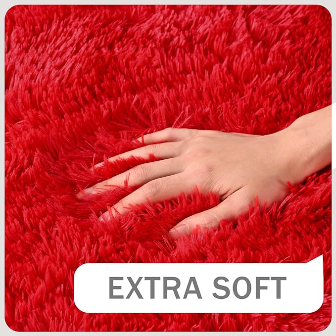 Amearea Shag Fluffy Area Rug for Bedroom Girls Living Room, Extra Soft and - Image 5