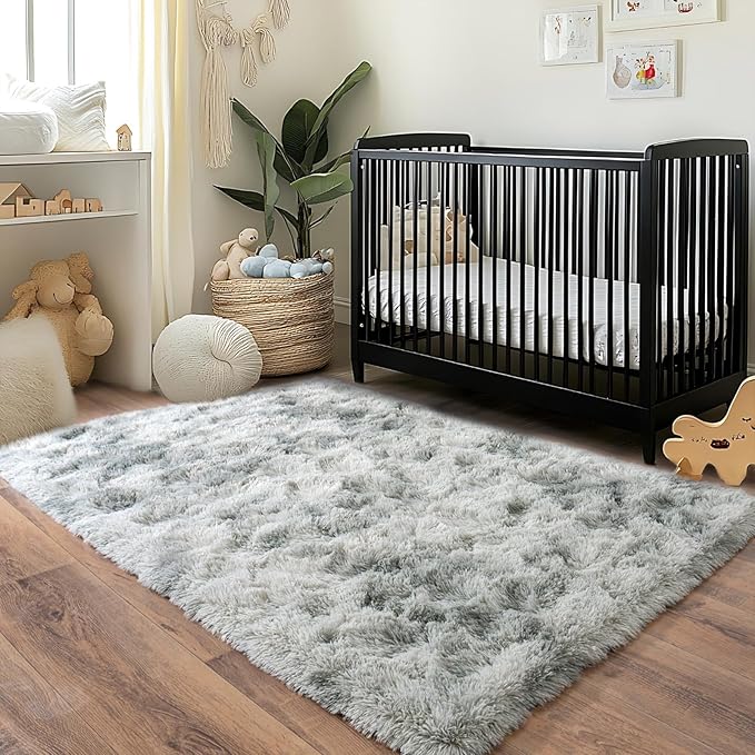 Pionblank Fluffy Area Rug for Bedroom 4x6 Feet, Indoor Plush Carpet, Shag Soft - Image 4