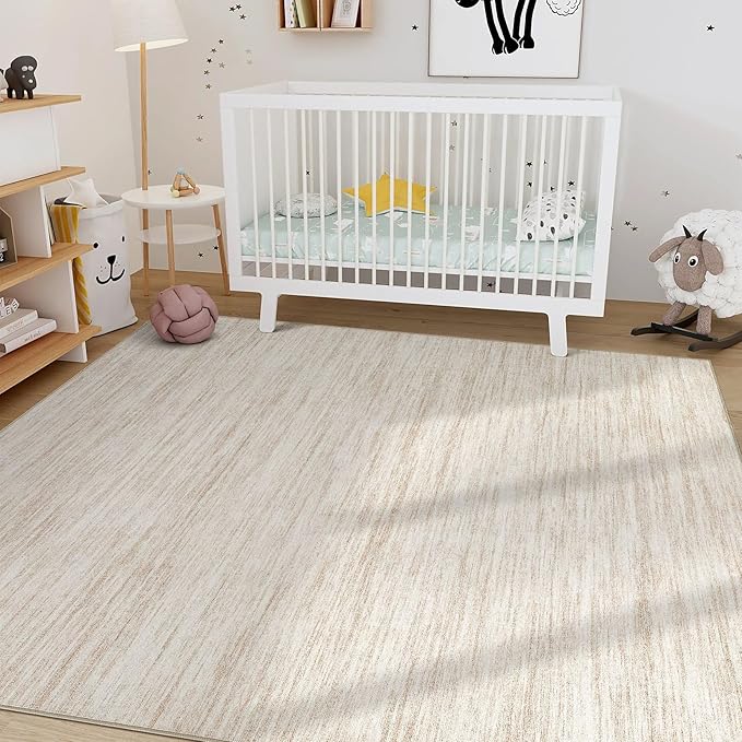 Nakagishi 8X10 Area Rugs Living Room: Washable Large Vintage Rug Neutral - Image 8